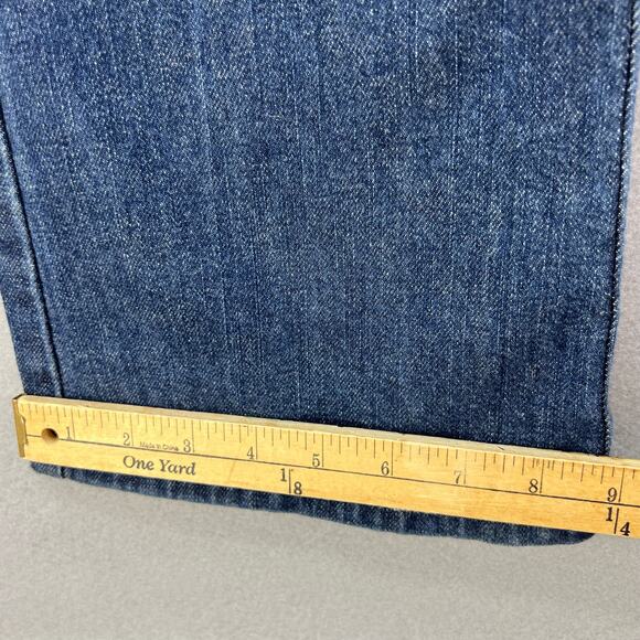 VTG KanCan Jeans Women's 5 Dark Blue Embroidered Hip Flare Preppy Normcore Rare - Picture 14 of 14